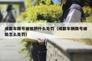成都车限号被拍到什么处罚（成都车辆限号被拍怎么处罚）