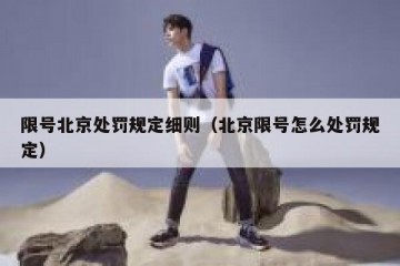 限号北京处罚规定细则（北京限号怎么处罚规定）
