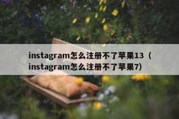 instagram怎么注册不了苹果13（instagram怎么注册不了苹果7）