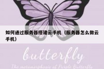如何通过服务器搭建云手机（服务器怎么做云手机）