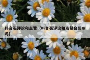 抖音买评论和点赞（抖音买评论和点赞会影响吗）