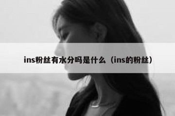 ins粉丝有水分吗是什么（ins的粉丝）