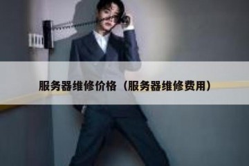 服务器维修价格（服务器维修费用）