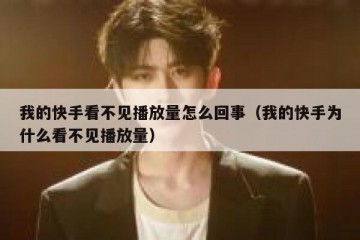 我的快手看不见播放量怎么回事（我的快手为什么看不见播放量）