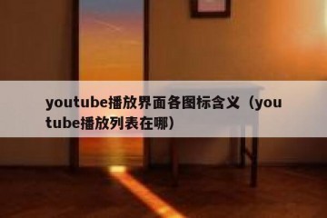 youtube播放界面各图标含义（youtube播放列表在哪）