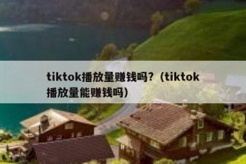 tiktok播放量赚钱吗?（tiktok播放量能赚钱吗）