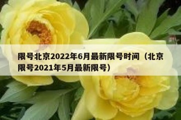 限号北京2022年6月最新限号时间（北京限号2021年5月最新限号）