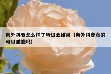 海外抖音怎么样了听证会结果（海外抖音真的可以赚钱吗）