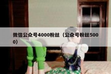 微信公众号4000粉丝（公众号粉丝5000）