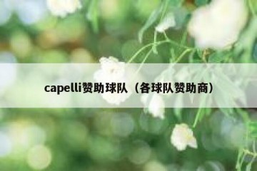 capelli赞助球队（各球队赞助商）