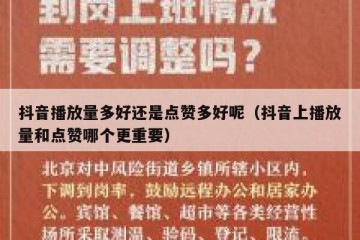 抖音播放量多好还是点赞多好呢（抖音上播放量和点赞哪个更重要）