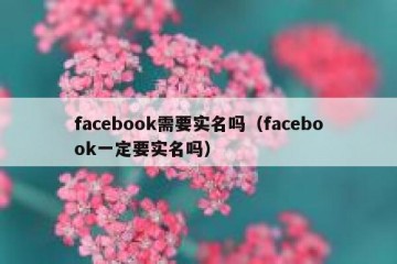 facebook需要实名吗（facebook一定要实名吗）