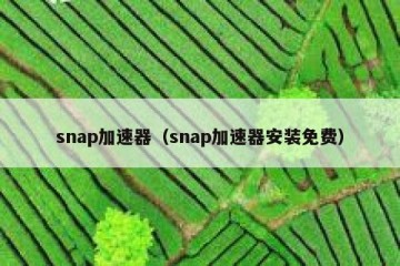 snap加速器（snap加速器安装免费）