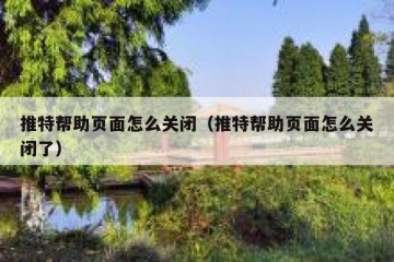 推特帮助页面怎么关闭（推特帮助页面怎么关闭了）
