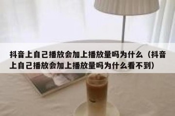 抖音上自己播放会加上播放量吗为什么（抖音上自己播放会加上播放量吗为什么看不到）