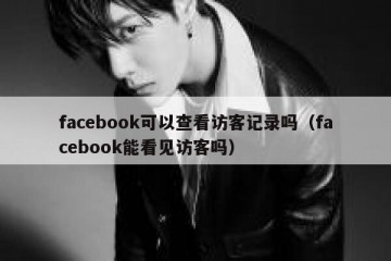 facebook可以查看访客记录吗（facebook能看见访客吗）