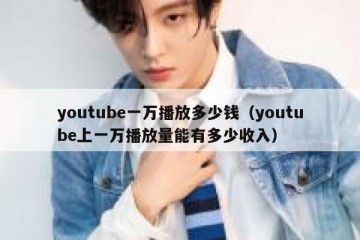 youtube一万播放多少钱（youtube上一万播放量能有多少收入）