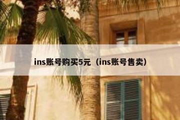 ins账号购买5元（ins账号售卖）