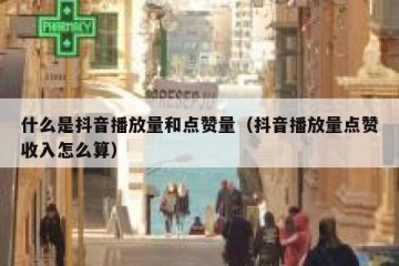 什么是抖音播放量和点赞量（抖音播放量点赞收入怎么算）