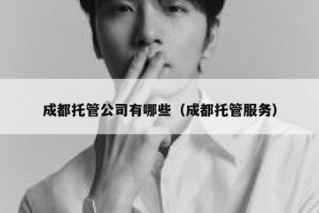 成都托管公司有哪些（成都托管服务）
