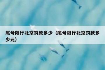 尾号限行北京罚款多少（尾号限行北京罚款多少元）