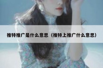 推特推广是什么意思（推特上推广什么意思）