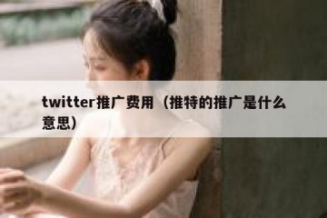 twitter推广费用（推特的推广是什么意思）