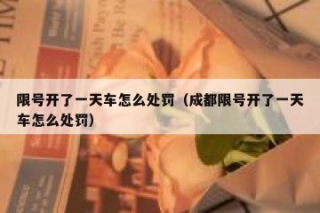 限号开了一天车怎么处罚（成都限号开了一天车怎么处罚）