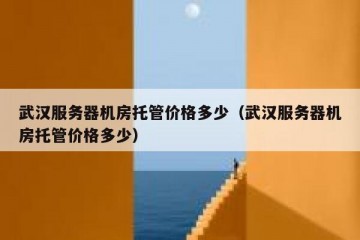 武汉服务器机房托管价格多少（武汉服务器机房托管价格多少）