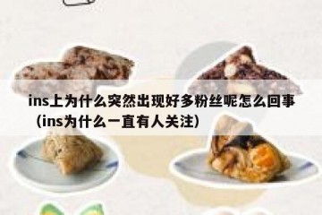 ins上为什么突然出现好多粉丝呢怎么回事（ins为什么一直有人关注）