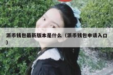 派币钱包最新版本是什么（派币钱包申请入口）