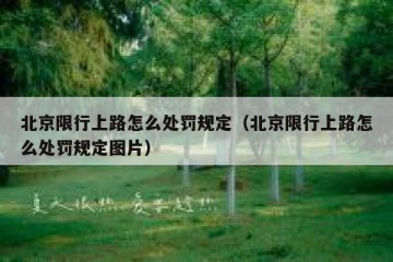 北京限行上路怎么处罚规定（北京限行上路怎么处罚规定图片）