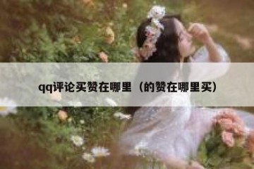 qq评论买赞在哪里（的赞在哪里买）