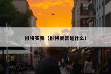 推特买赞（推特赞赏是什么）