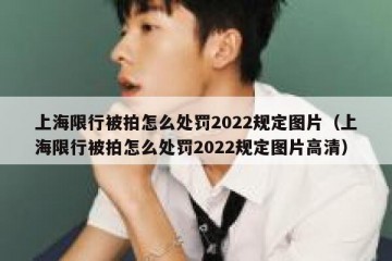 上海限行被拍怎么处罚2022规定图片（上海限行被拍怎么处罚2022规定图片高清）
