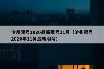 沧州限号2020最新限号11月（沧州限号2020年11月最新限号）