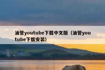 油管youtube下载中文版（油管youtube下载安装）