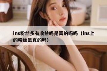 ins粉丝多有收益吗是真的吗吗（ins上的粉丝是真的吗）