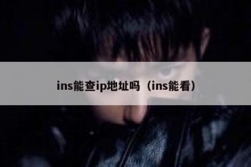 ins能查ip地址吗（ins能看）