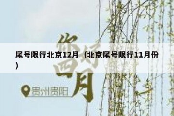 尾号限行北京12月（北京尾号限行11月份）