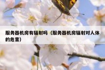 服务器机房有辐射吗（服务器机房辐射对人体的危害）