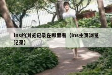 ins的浏览记录在哪里看（ins主页浏览记录）