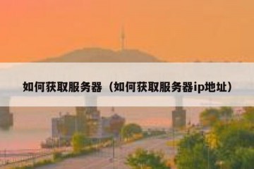 如何获取服务器（如何获取服务器ip地址）