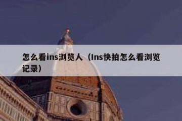 怎么看ins浏览人（Ins快拍怎么看浏览记录）