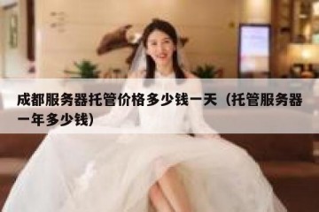 成都服务器托管价格多少钱一天（托管服务器一年多少钱）