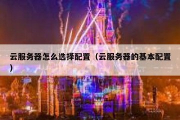 云服务器怎么选择配置（云服务器的基本配置）