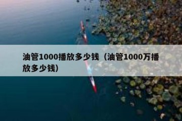 油管1000播放多少钱（油管1000万播放多少钱）
