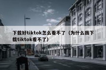 下载好tiktok怎么看不了（为什么我下载tiktok看不了）