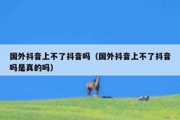 国外抖音上不了抖音吗（国外抖音上不了抖音吗是真的吗）