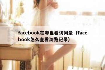 facebook在哪里看访问量（facebook怎么查看浏览记录）